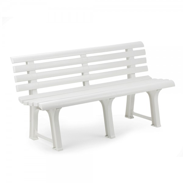 Banco de jardín orchidea blanco 145 x 49 x 74 cm