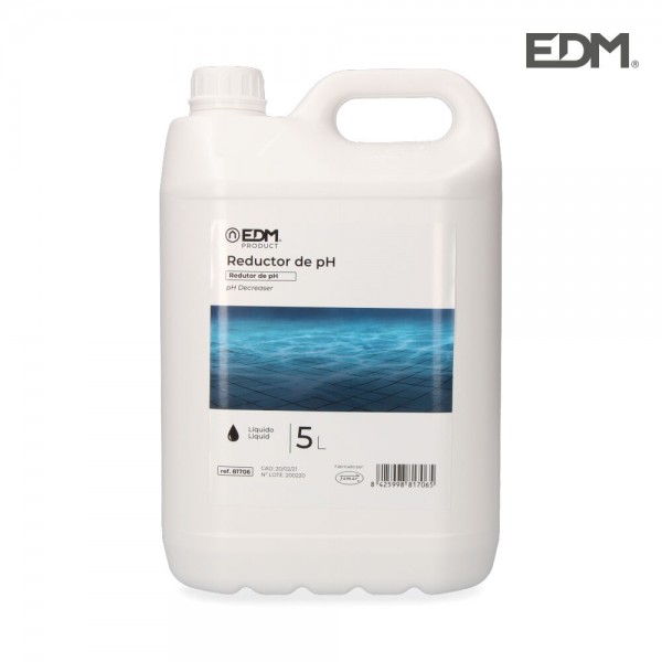 Reductor de ph líquido, garrafa 5 l (pack 4 unidades)