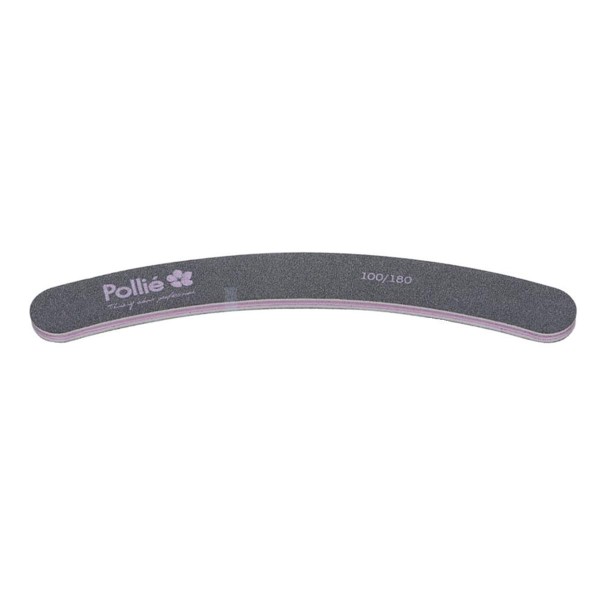 Pollie negro curvado lima 100/180 19x178mm con bolsa 1un