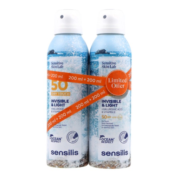 Sensilis Body Spray Toque Seco SPF 50 2x200 ml Promo